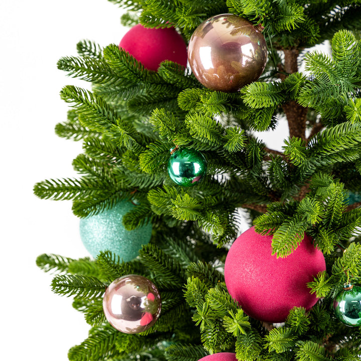 Decorated Light Up Christmas Tree in Whimsical Pot 138cm(h)