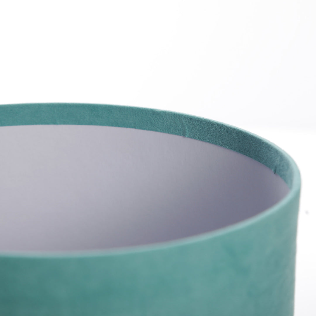 Deluxe Aqua Suede Round Giftbox