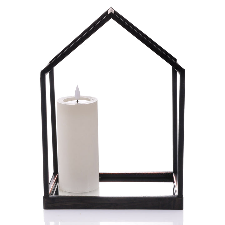 Deluxe Black Mirror House Table Centerpiece - 31cm(H)
