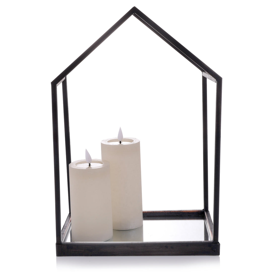 Deluxe Black Mirror House Table Centerpiece - 39cm(H)