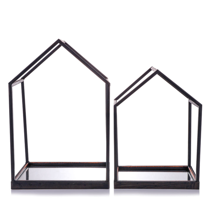 Deluxe Black Mirror House Table Centerpiece - 39cm(H)