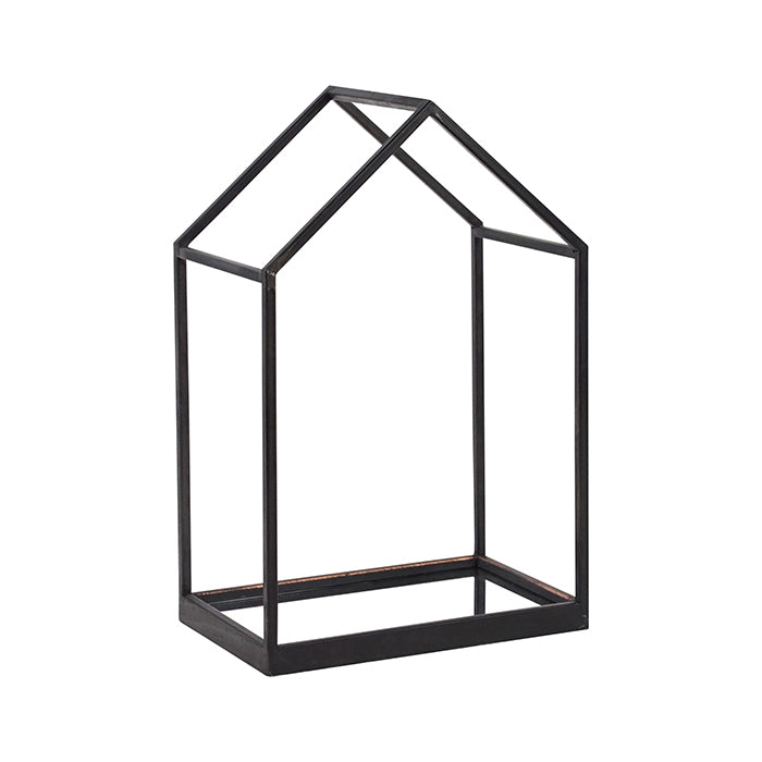 Deluxe Black Mirror House Table Centrepiece - 39cm(H)