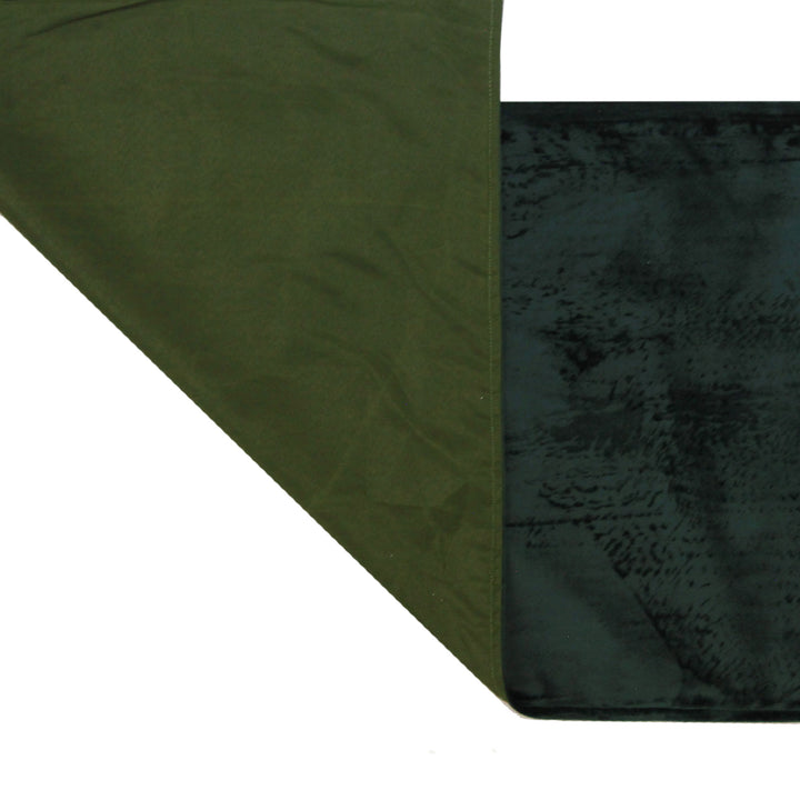 Deluxe Forest Green Velvet Lined Table Runner