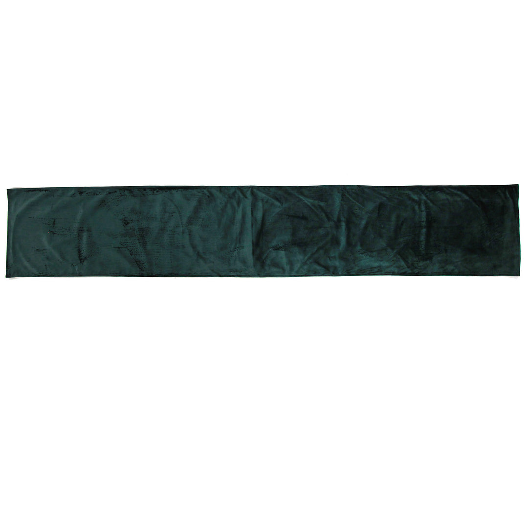 Deluxe Forest Green Velvet Lined Table Runner
