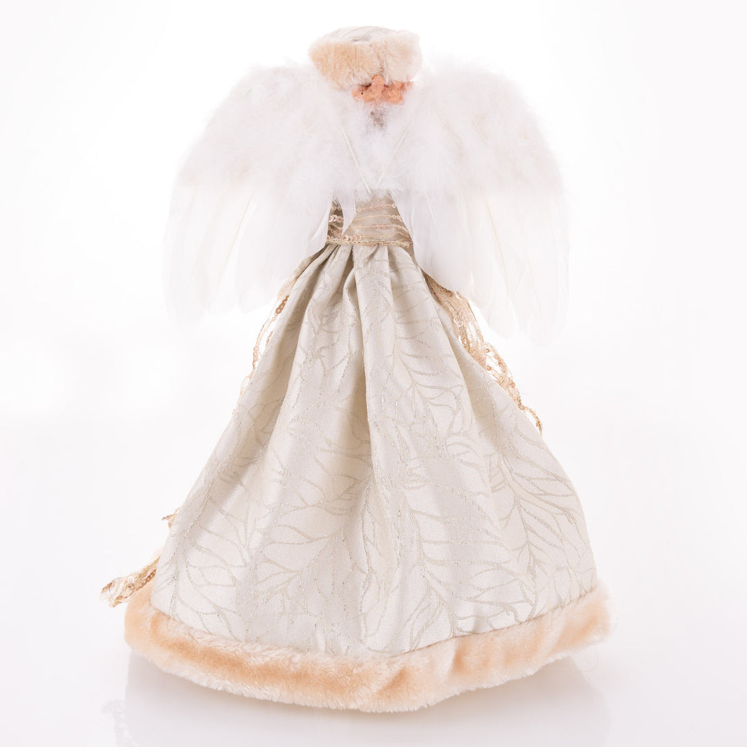 Deluxe Gold Sequin Angel Tree Topper Ornament 