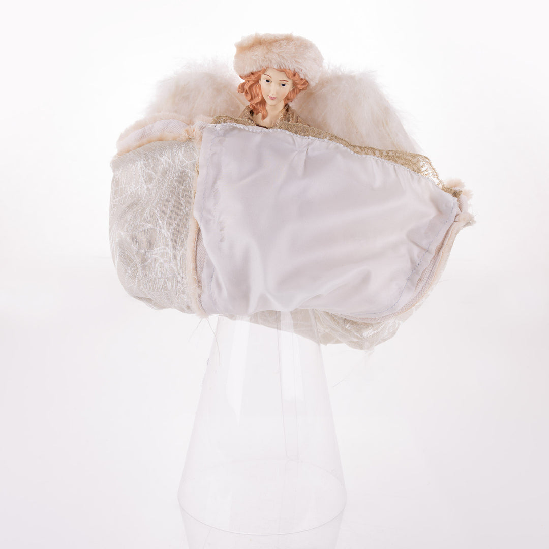 Deluxe Gold Sequin Angel Tree Topper Ornament 