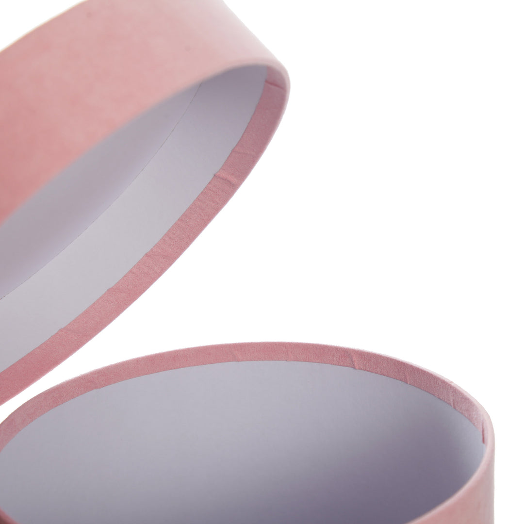 Deluxe Pink Suede Round Giftbox