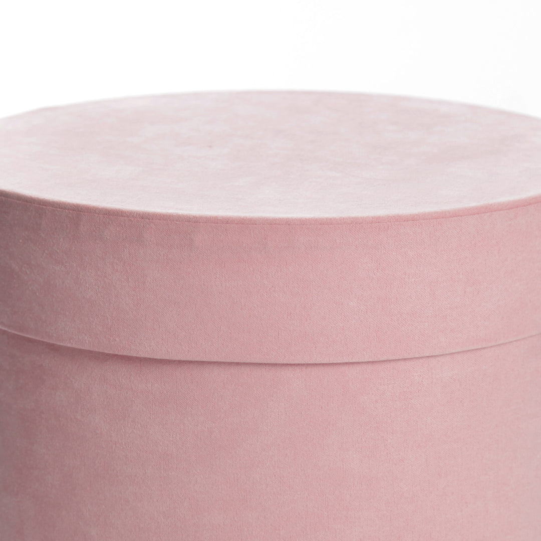 Deluxe Pink Suede Round Giftbox