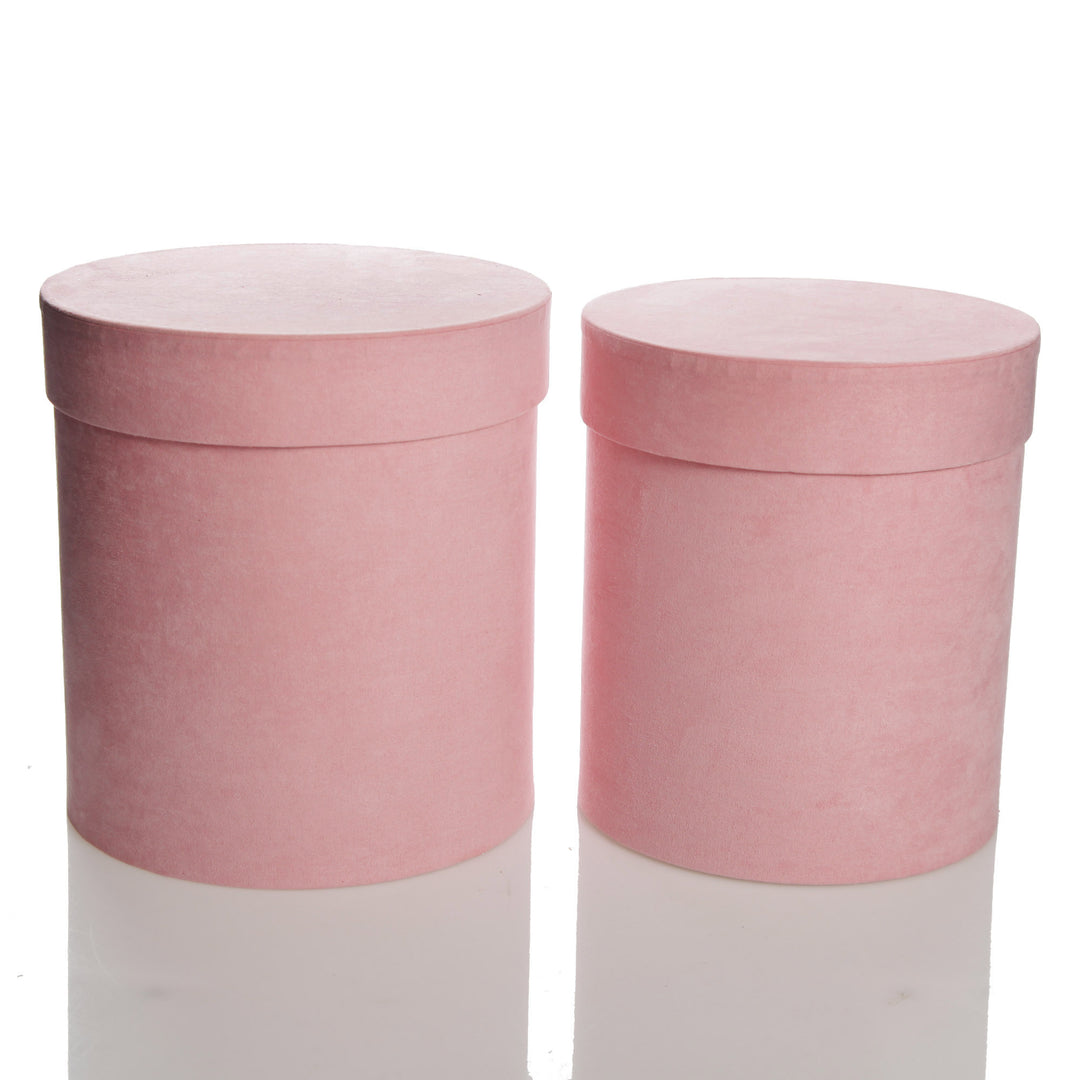 Deluxe Pink Suede Round Giftbox