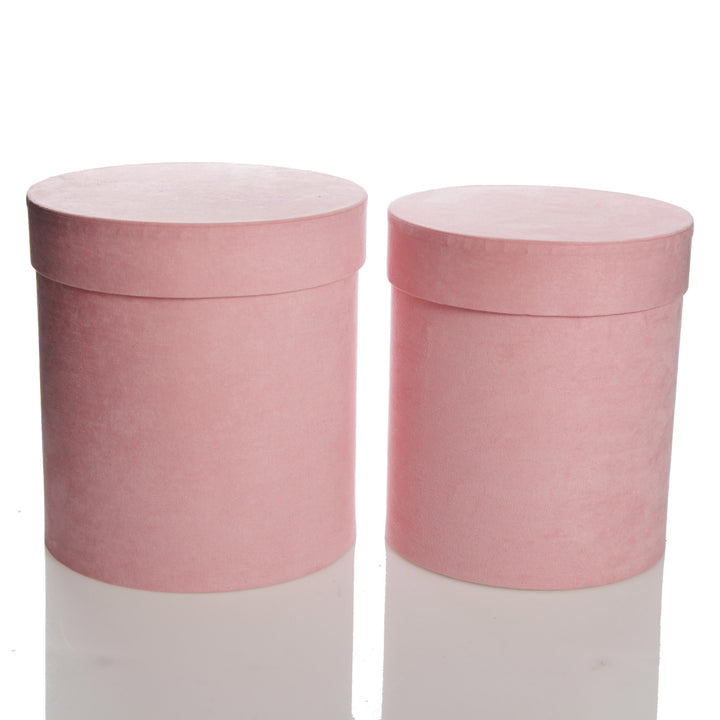 Deluxe Pink Suede Round Giftbox