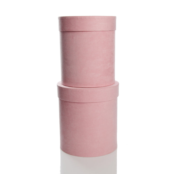 Deluxe Pink Suede Round Giftbox