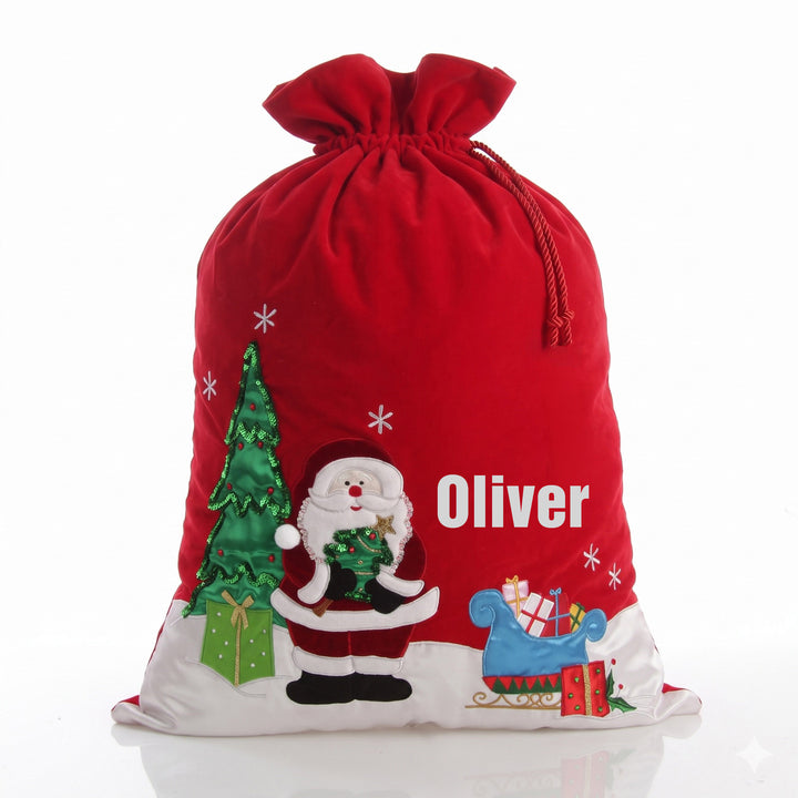 Personalised Deluxe Velvet Santa Sack