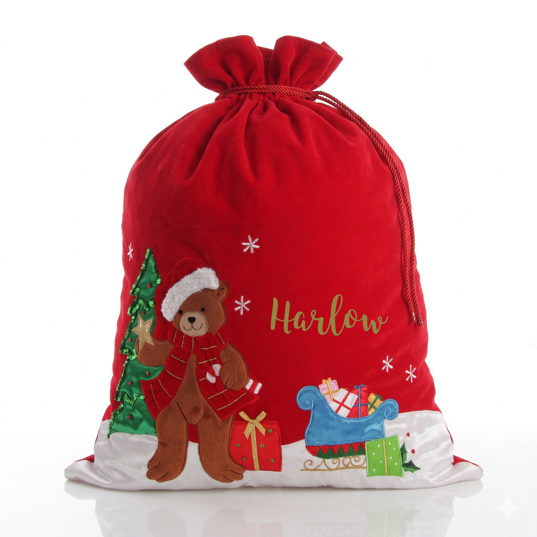 Personalised Deluxe Velvet Teddy Sack