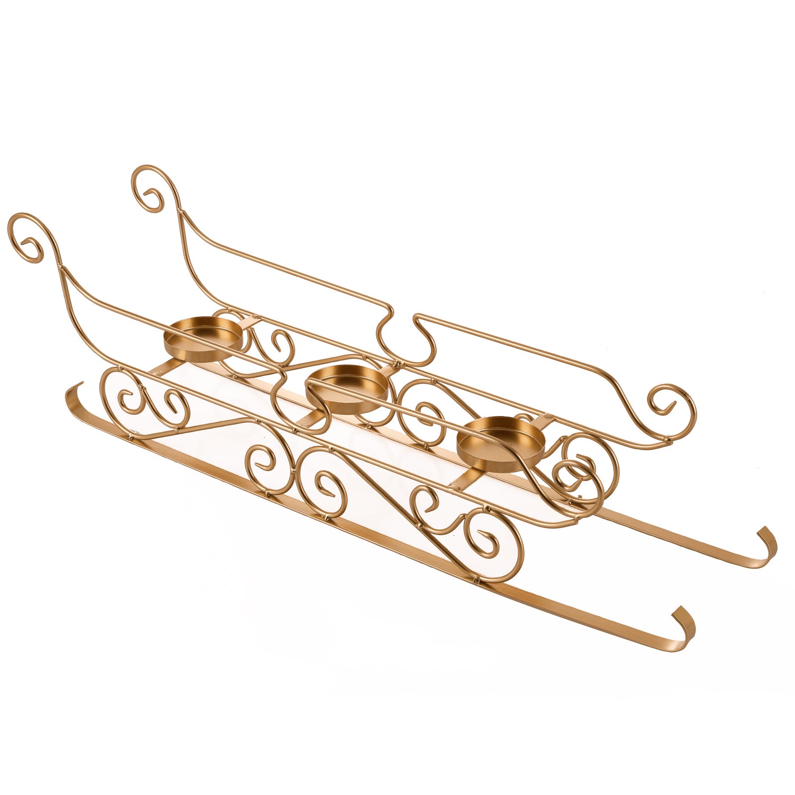 DIY Gold Metal Santa Sleigh Candle Holder Centerpiece Base