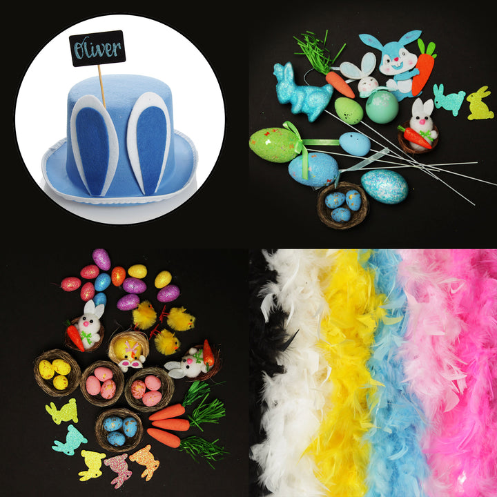 DIY Personalised Boy Easter Hat Lucky Dip Kit
