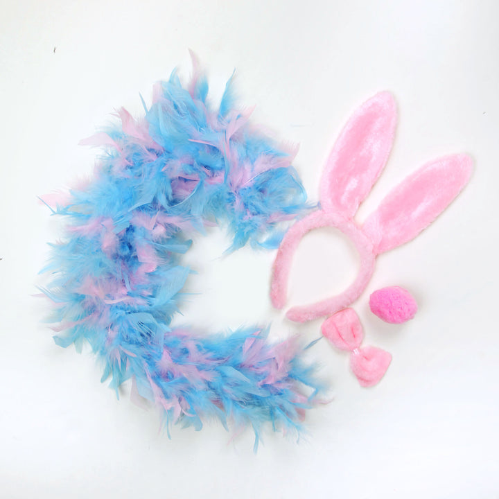 DIY Personalised Easter Pink and Blue Feather Bunny Top Hat Kit