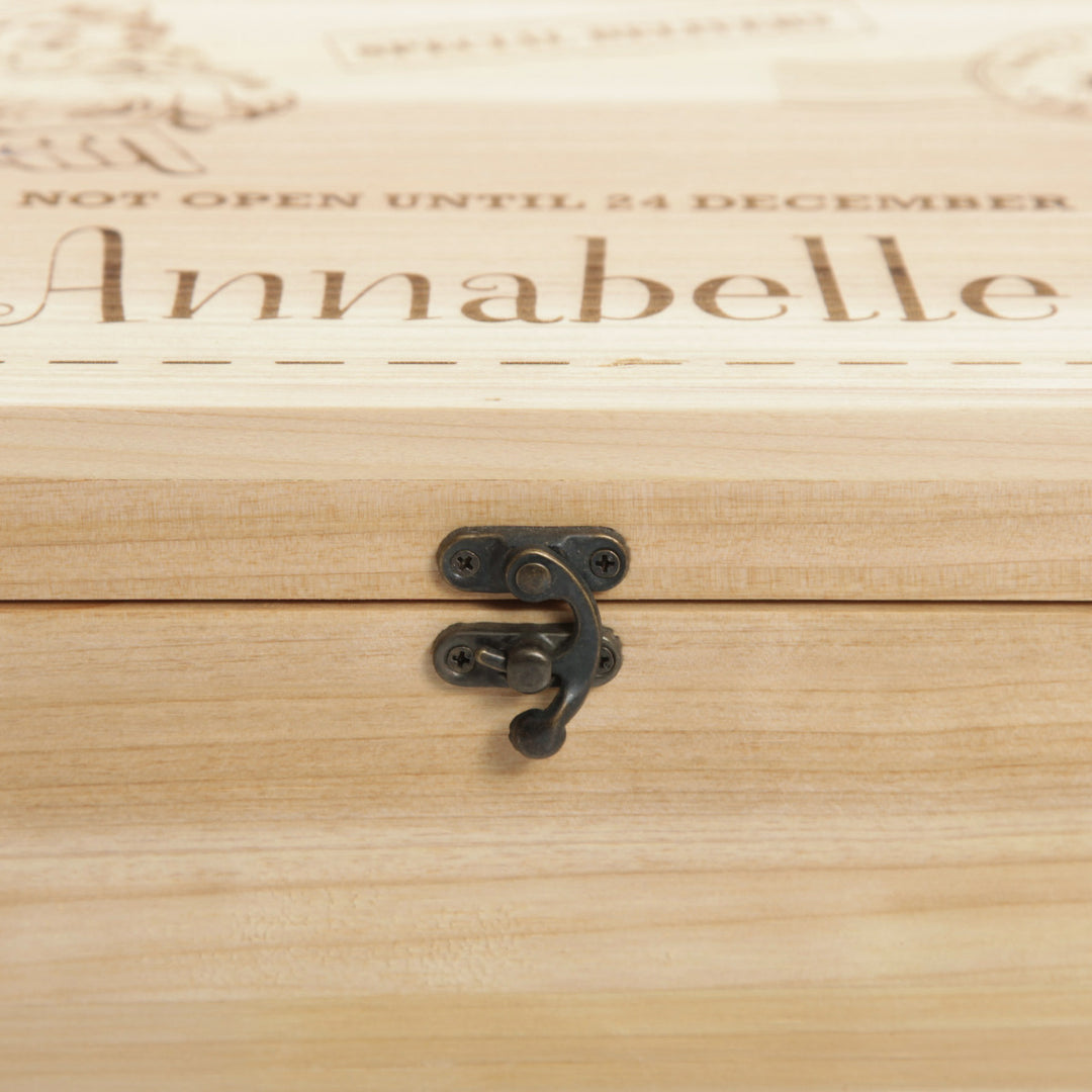 Personalised Do Not Open Wooden Christmas Eve Box