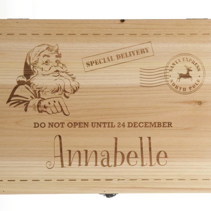 Personalised Do Not Open Wooden Christmas Eve Box