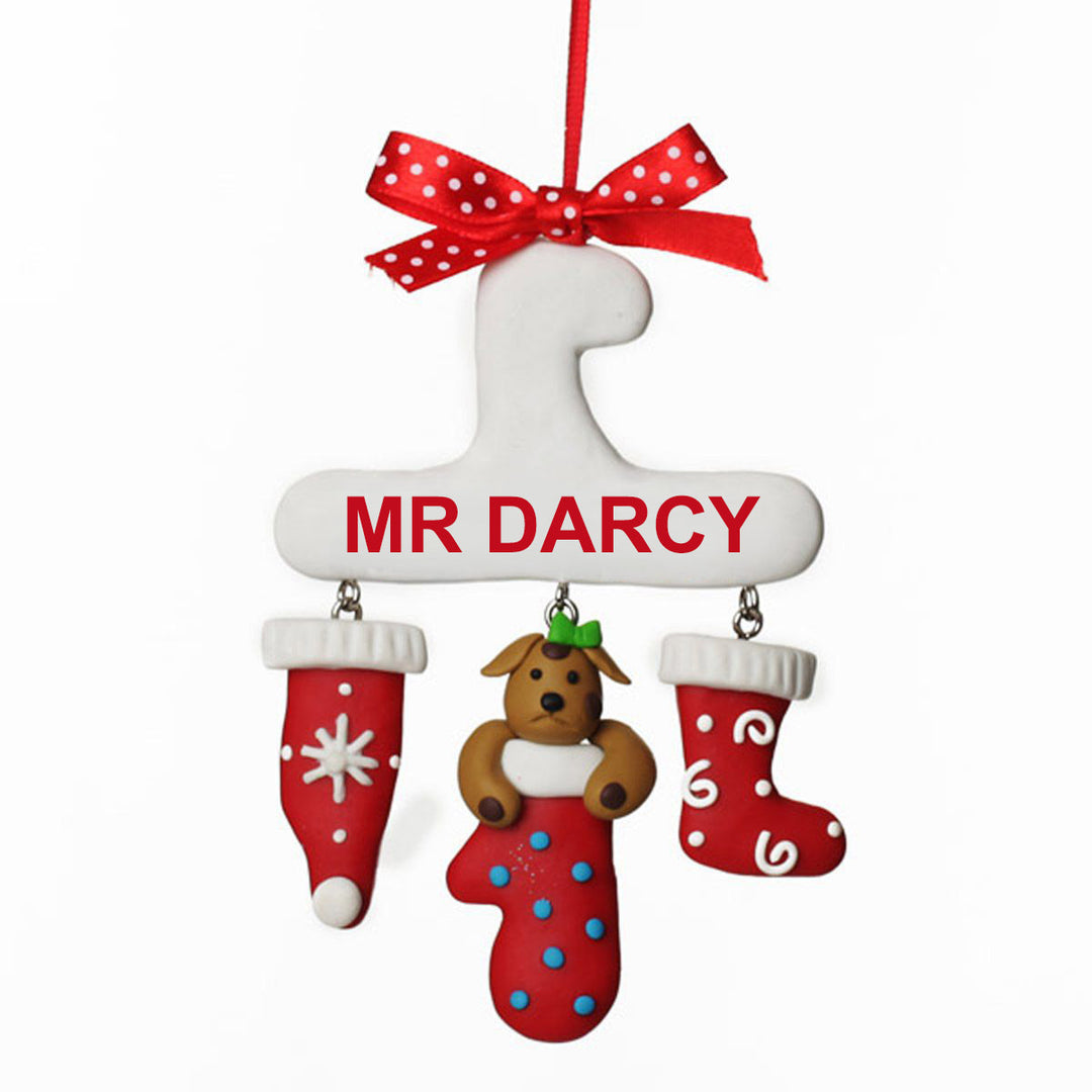 Personalised Dog Charm Christmas Decoration