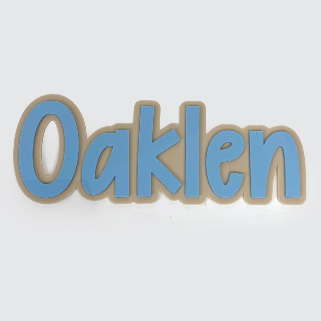 Personalised Double Laser Cut Layered Name Plaque