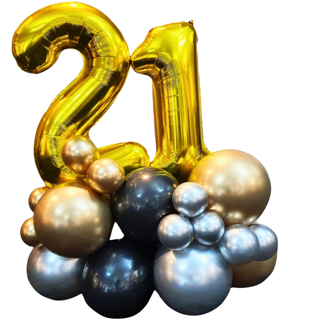 Air Filled Grand Balloon Stack - Two Numbers Classic