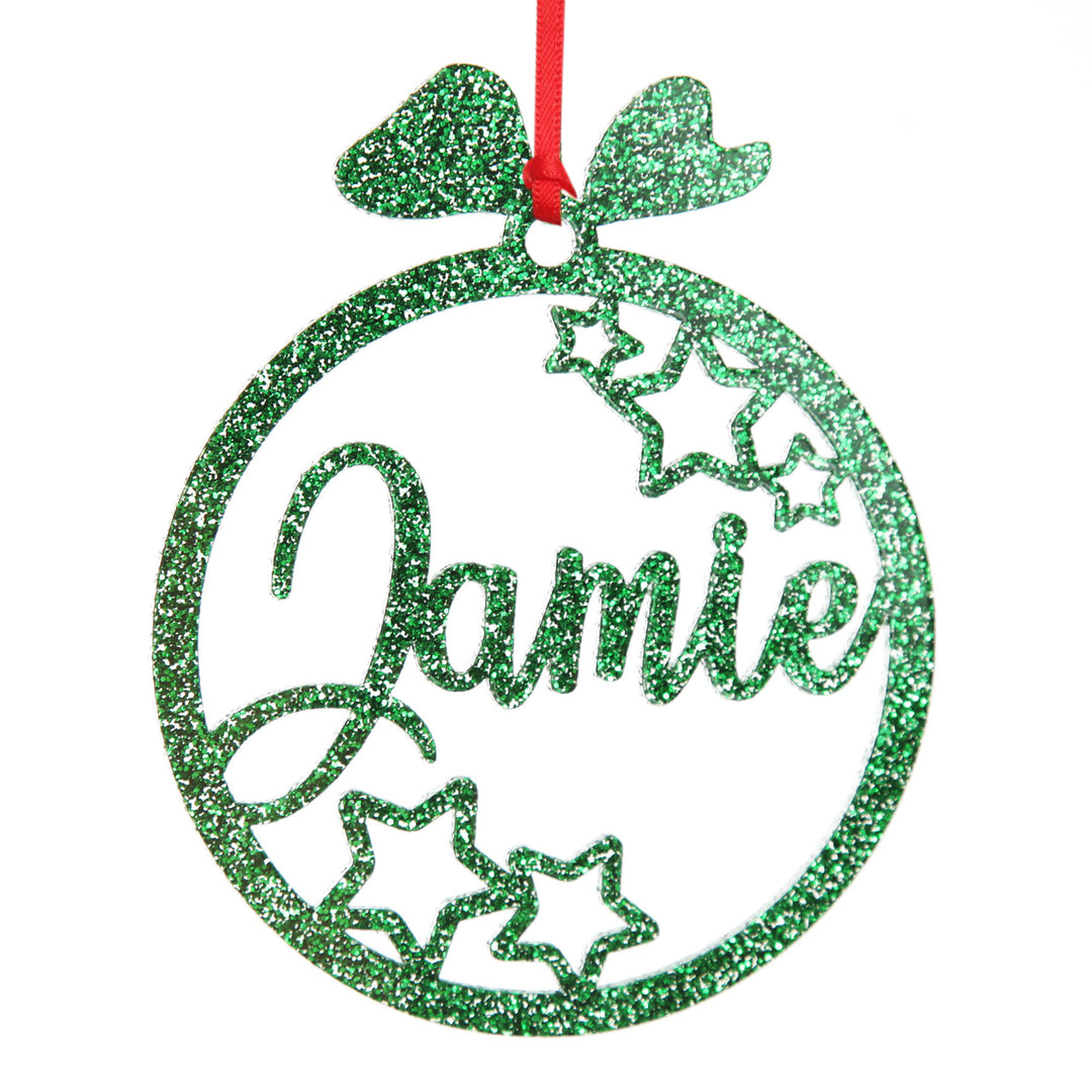 Personalised Stars laser cut Christmas decoration