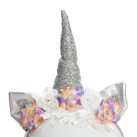 Personalised White and Silver Unicorn Easter Hat