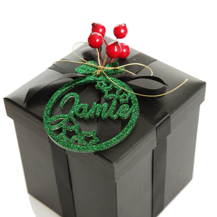 Personalised Stars laser cut decoration with gift box