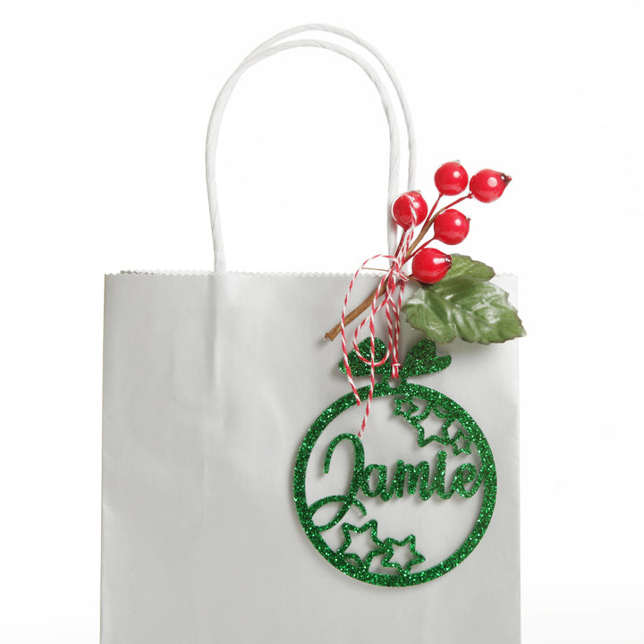 Personalised Stars laser cut decoration in gift bag