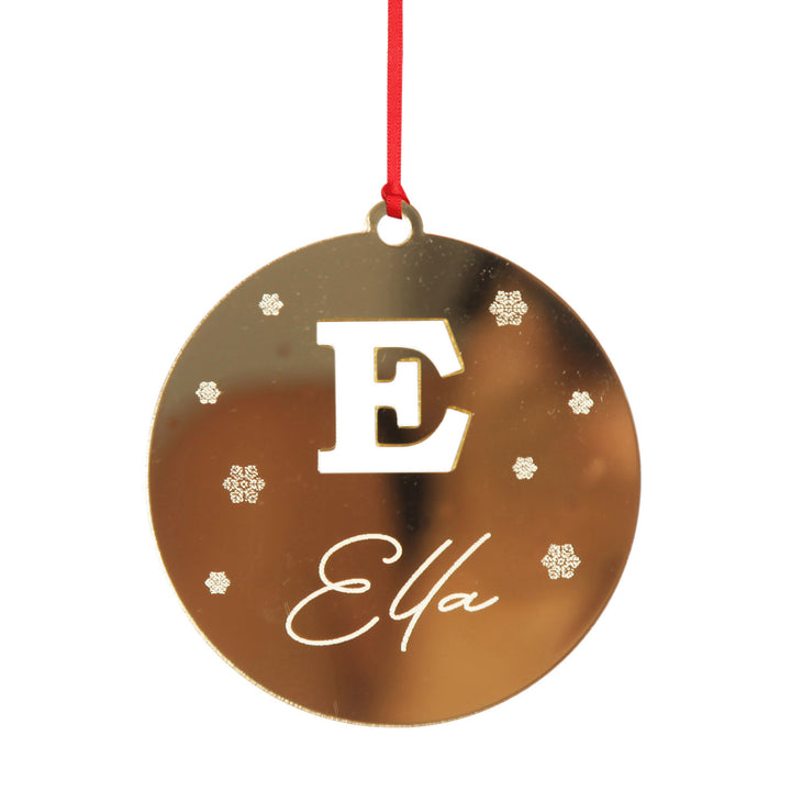 Personalised Monogram cutout decoration with etched name