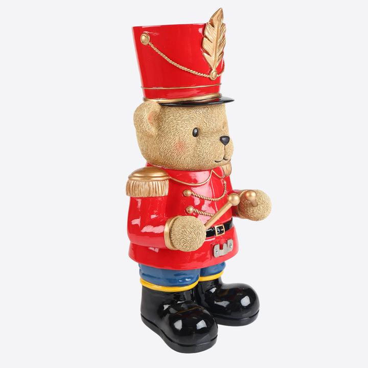 Drumming Christmas Bear Nutcracker Ornament - 46cm