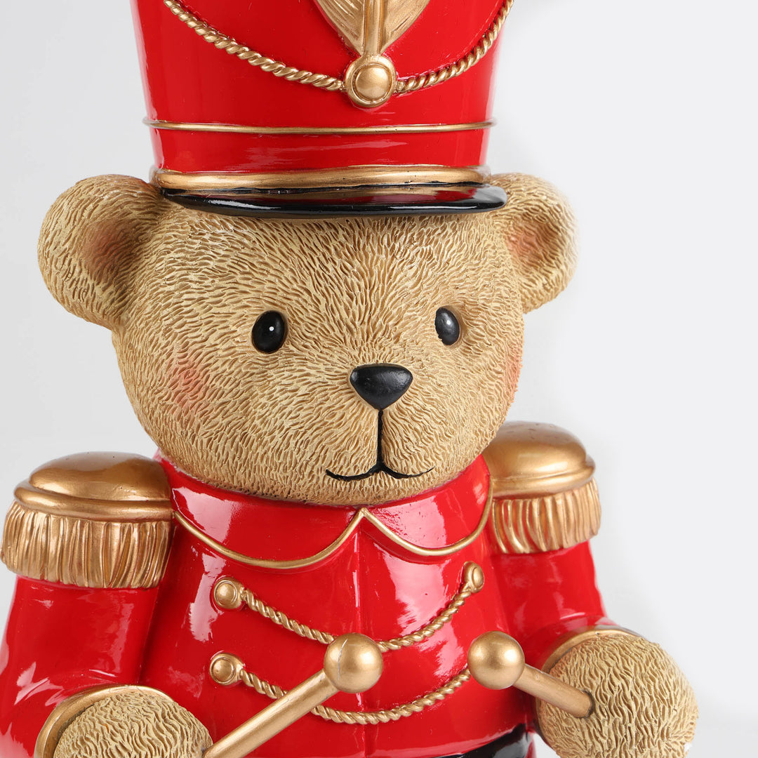 Drumming Christmas Bear Nutcracker Ornament - 46cm