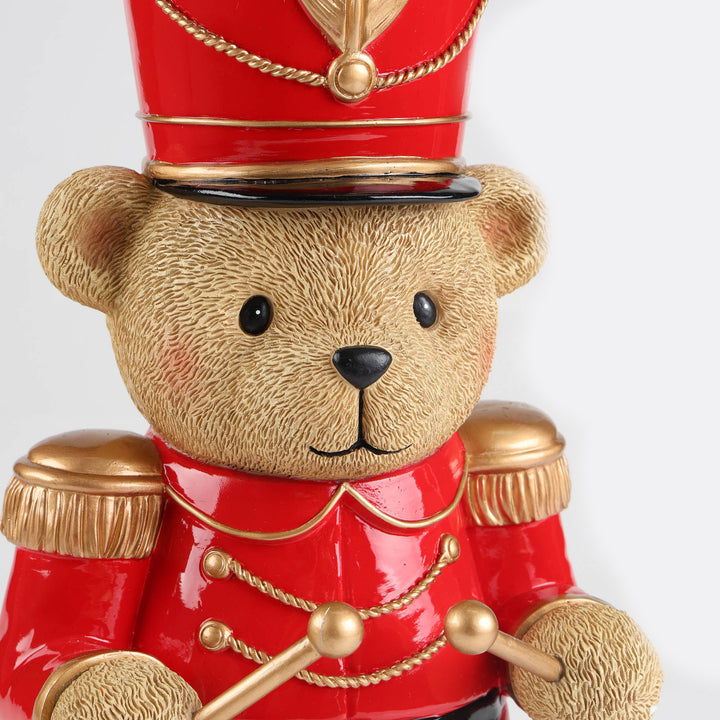 Drumming Christmas Bear Nutcracker Ornament - 46cm