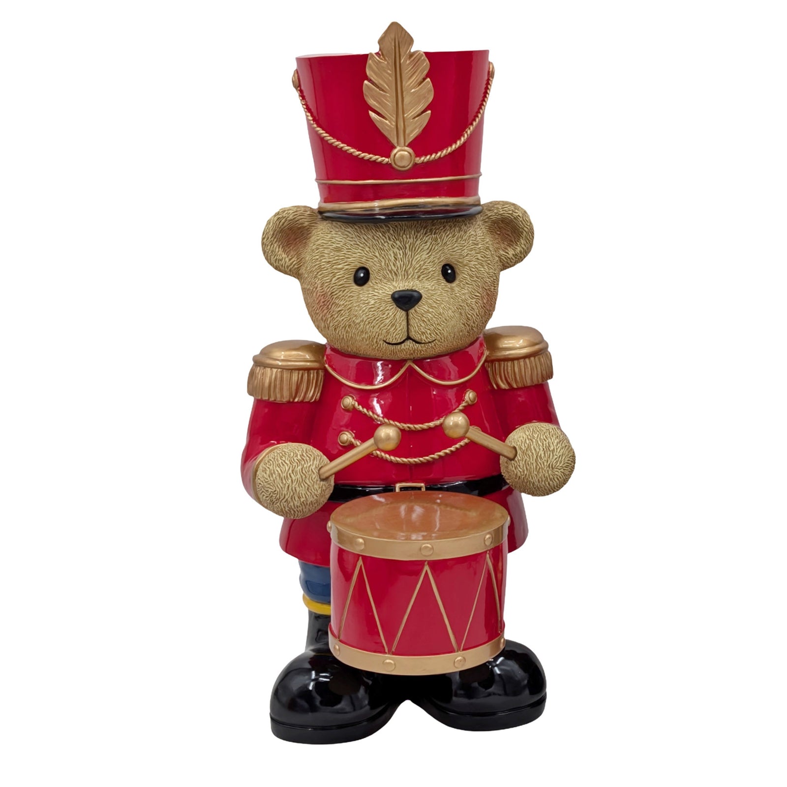 Drumming Christmas Bear Nutcracker Ornament - 46cm