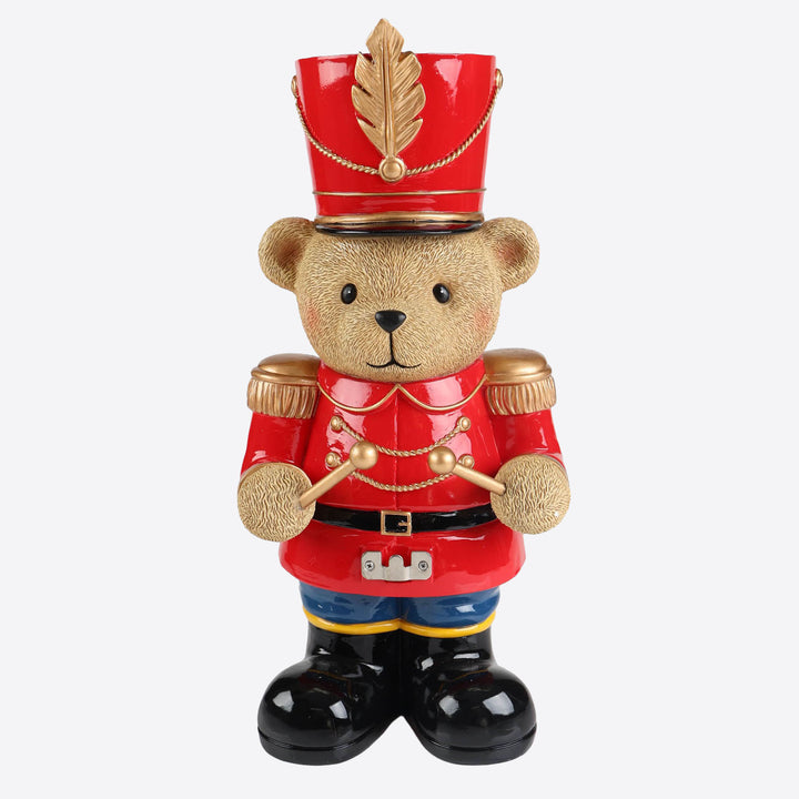 Drumming Christmas Bear Nutcracker Ornament - 46cm