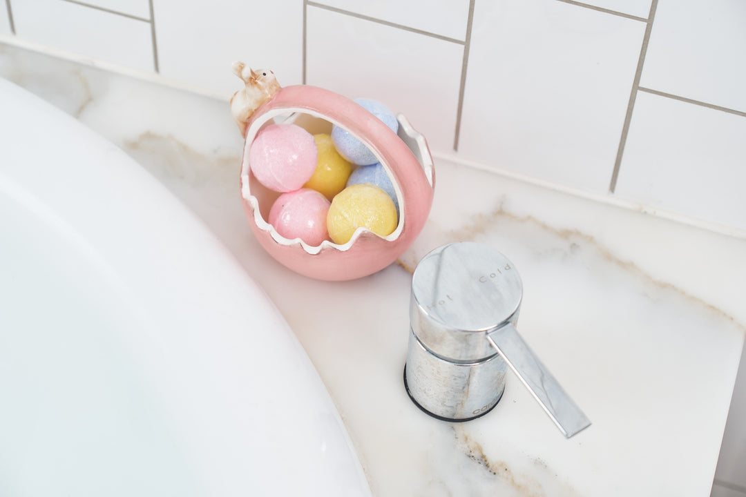 Pink Easter Bunny Basket Bowl - Small