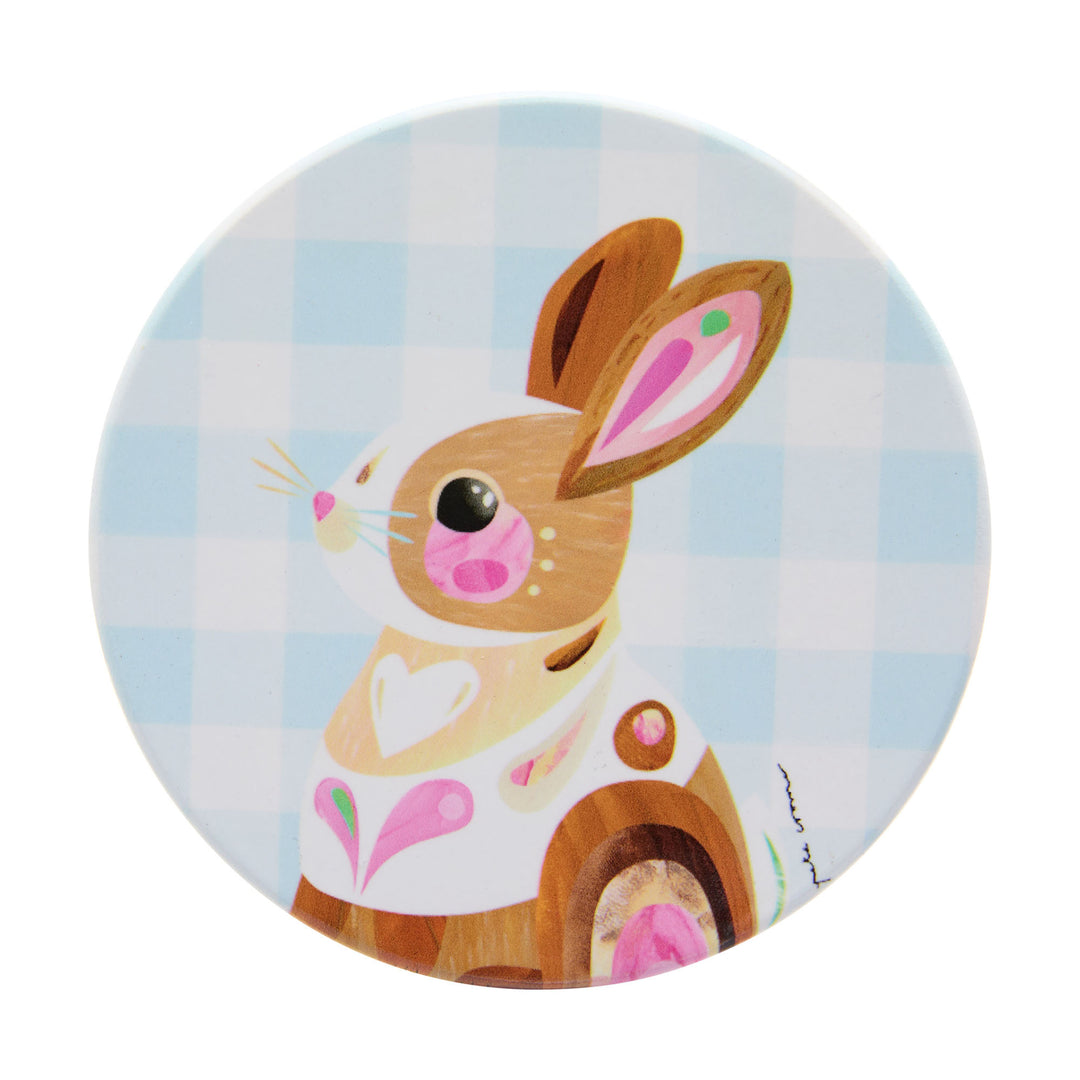 Maxwell and Williams - Pete Cromer Barn Friends - Blue Bunny Ceramic Round Coaster 10cm