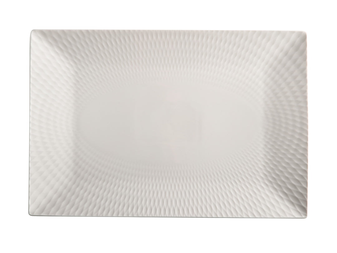 Maxwell &amp; Williams White Basics Diamonds Rectangular Platter 36cmx25cm