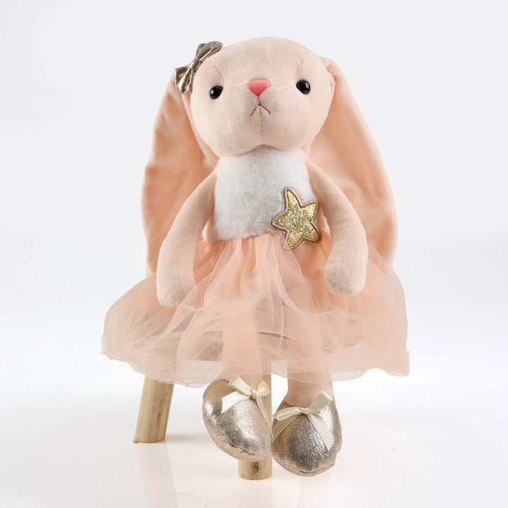Long Eared Champagne Ballerina Plush Bunny