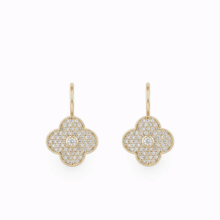 Earrings - Luxe Clover - Gold - French Hooks