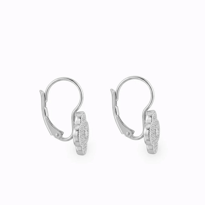 Earrings - Luxe Clover - Silver - French Hooks