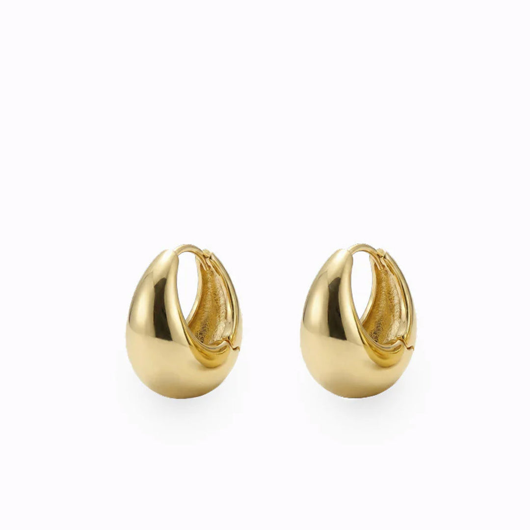 Earrings - Oblique Gold - Hoops