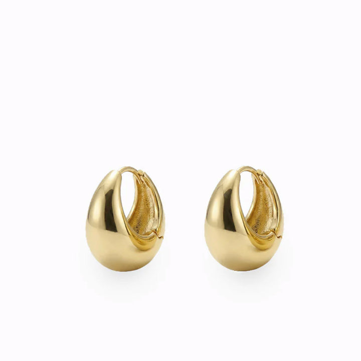 Earrings - Oblique Gold - Hoops