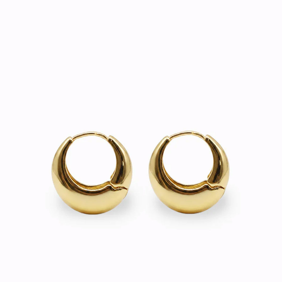 Earrings - Oblique Gold - Hoops