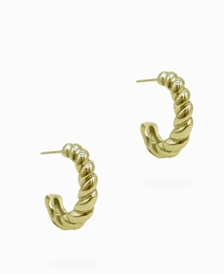 Earrings - Small Rope Hoops