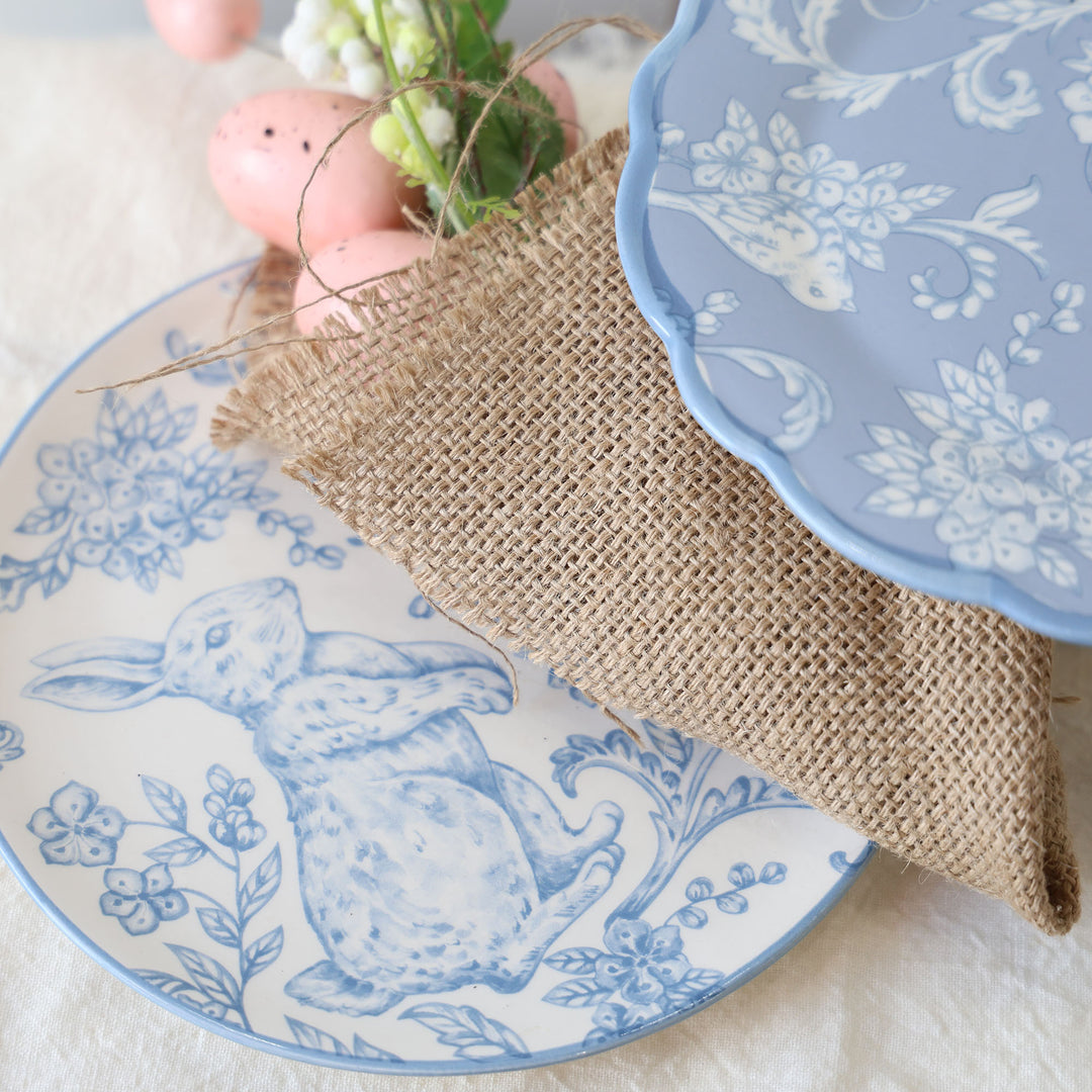 Easter Bunny Ceramic Plate - Jasper Blue 21cm
