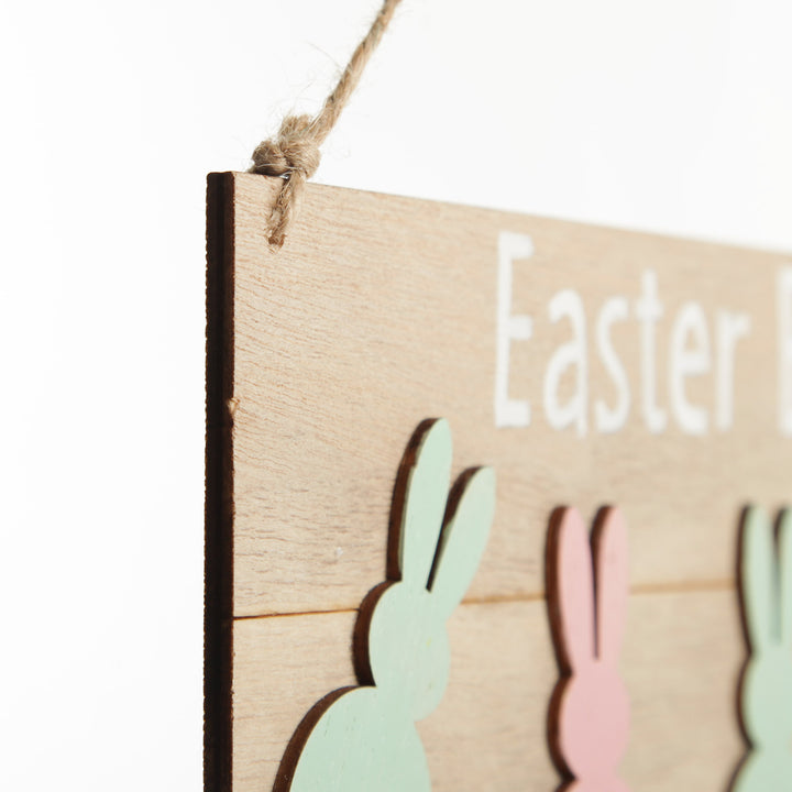 Easter Bunny Stop Here Hanging Plaque