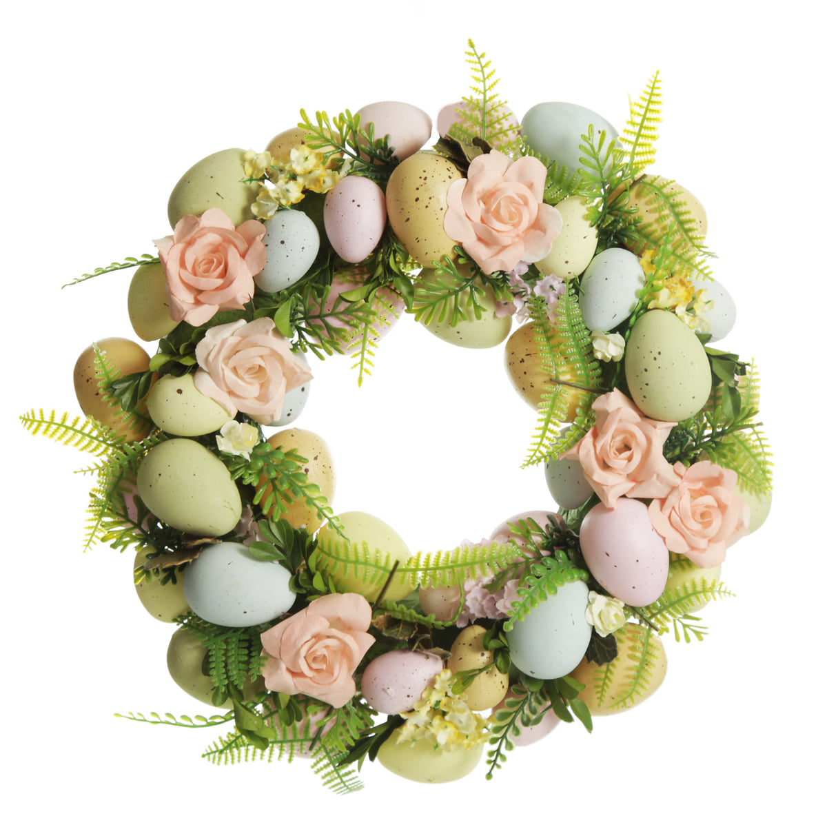 Easter Egg and Rose Floral Wreath