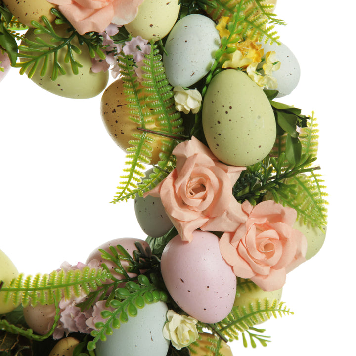 Easter Egg and Rose Floral Wreath