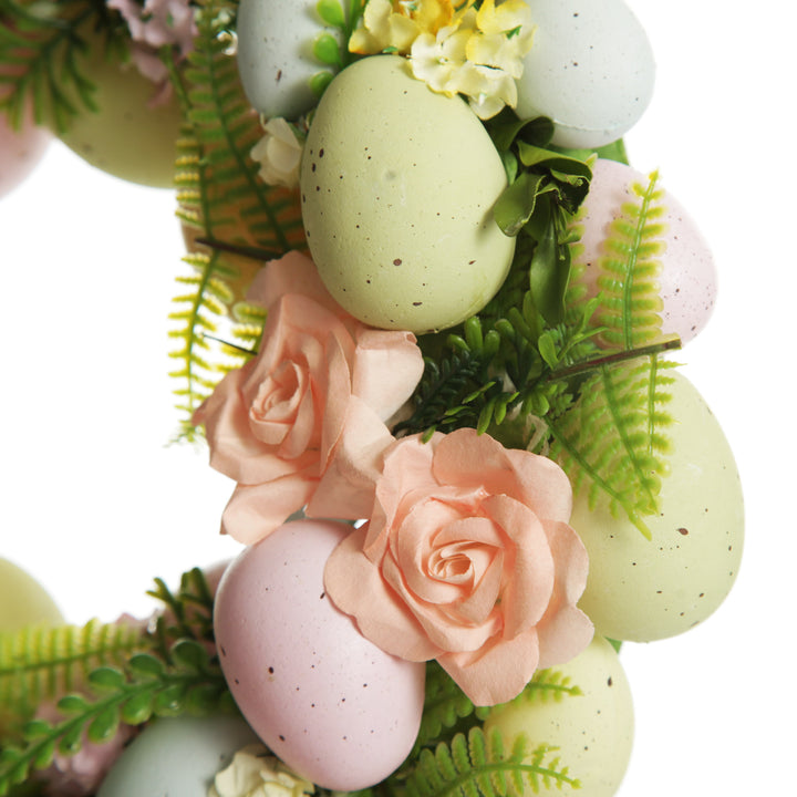 Easter Egg and Rose Floral Wreath